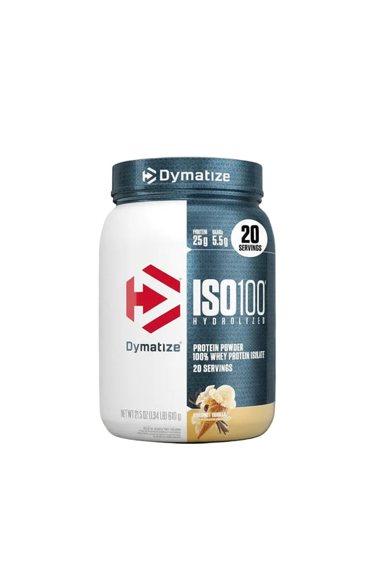 ISO100 Whey Protein Powder Isolate, Gourmet Vanilla, 25G of Protein, 5.5G Bcaas, Less than 120 Cal., Gluten Free, 1G Fat, 1G Sugar, 2G Carb (20 Servings)