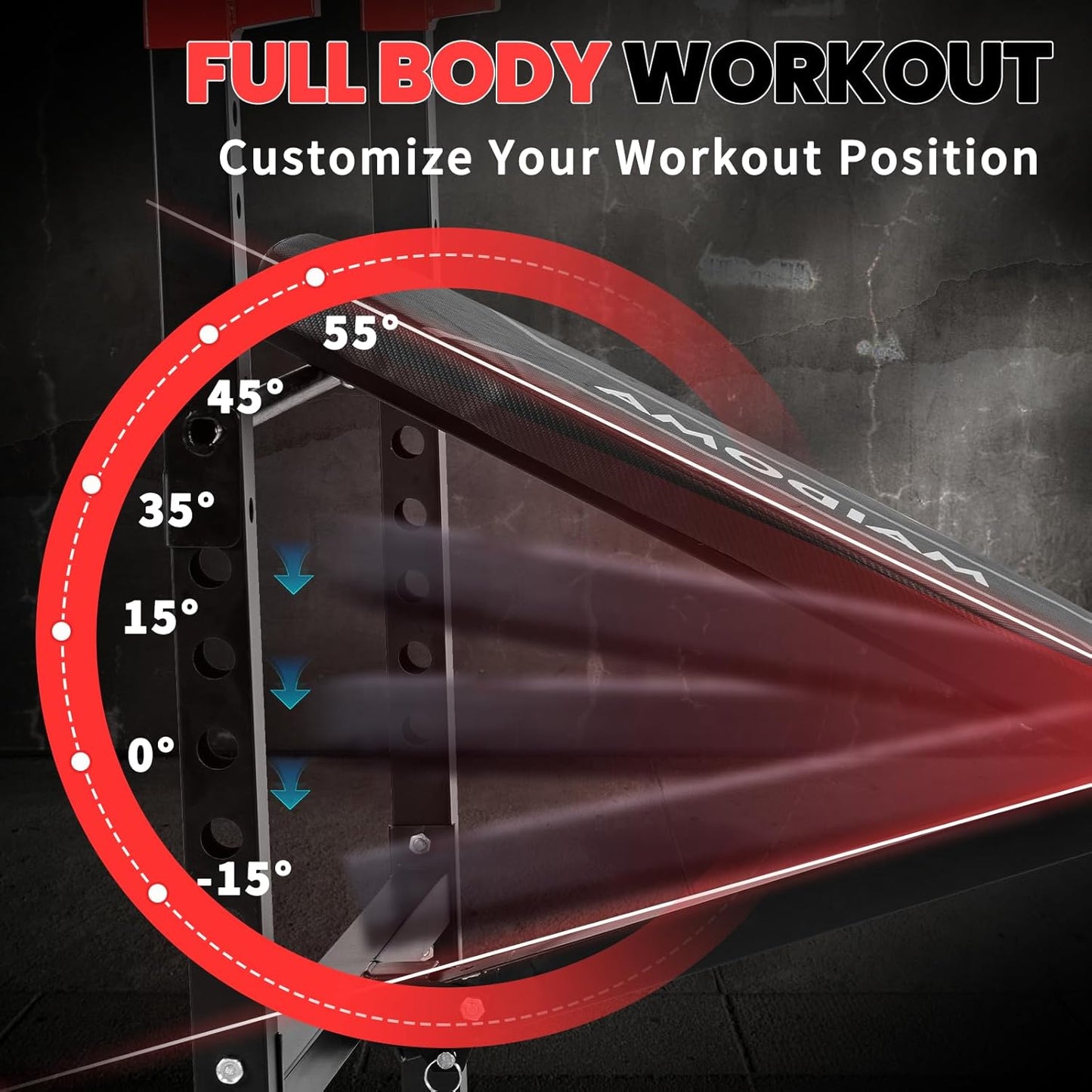 1500 lbs 8-in-1 Olympic Weight Bench Set with Leg Extension, Curl, Preacher Curl, Bench Press, and Barbell Rack with Safety Bar Catches - Foldable Home Workout Bench (US Stock)