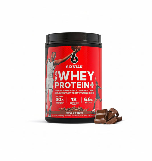 Whey Protein Powder plus - Muscle Building & Recovery Formula with Whey Isolate Powder, Bcaas, 30G Protein, Immune Support - Post-Workout Supplement - Triple Chocolate, 1.8 Lbs